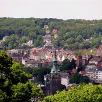 Blick auf Elberfeld und Rathaus